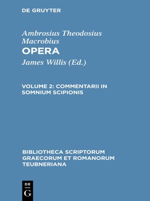 cover image of Commentarii in somnium Scipionis